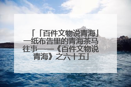 「百件文物说青海」一纸布告里的青海茶马往事——《百件文物说青海》之六十五