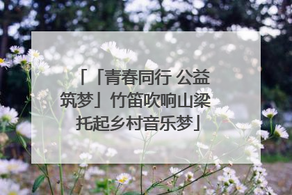 「青春同行 公益筑梦」竹笛吹响山梁 托起乡村音乐梦