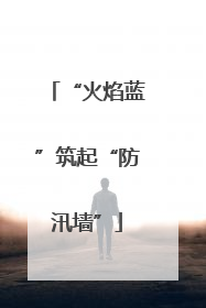 “火焰蓝”筑起“防汛墙”