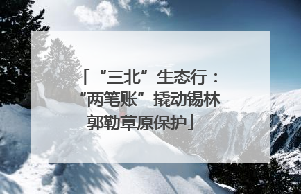 “三北”生态行：“两笔账”撬动锡林郭勒草原保护