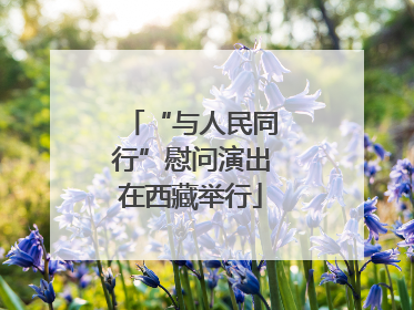 “与人民同行”慰问演出在西藏举行