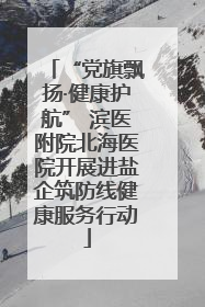 “党旗飘扬·健康护航” 滨医附院北海医院开展进盐企筑防线健康服务行动