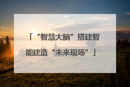 “智慧大脑”搭建智能建造“未来现场”