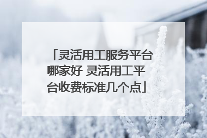 灵活用工服务平台哪家好 灵活用工平台收费标准几个点