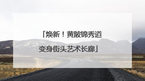 焕新！黄陂锦秀道变身街头艺术长廊