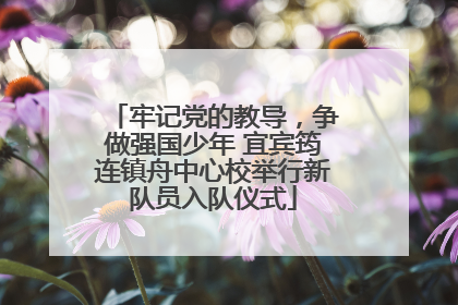 牢记党的教导，争做强国少年 宜宾筠连镇舟中心校举行新队员入队仪式