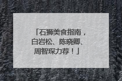 石狮美食指南，白岩松、陈晓卿、周智琛力荐！