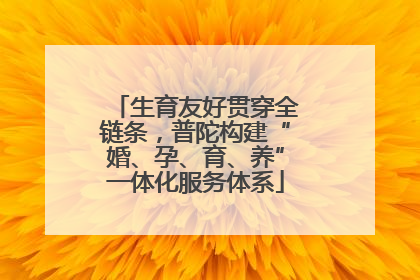 生育友好贯穿全链条，普陀构建“婚、孕、育、养”一体化服务体系