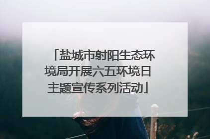 盐城市射阳生态环境局开展六五环境日主题宣传系列活动