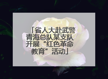 省人大赴武警青海总队某支队开展“红色革命教育”活动