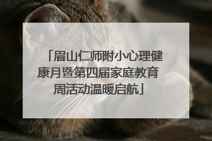眉山仁师附小心理健康月暨第四届家庭教育周活动温暖启航
