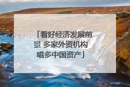 看好经济发展前景 多家外资机构唱多中国资产