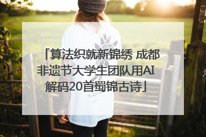 算法织就新锦绣 成都非遗节大学生团队用AI解码20首蜀锦古诗