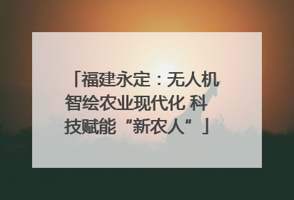 福建永定：无人机智绘农业现代化 科技赋能“新农人”