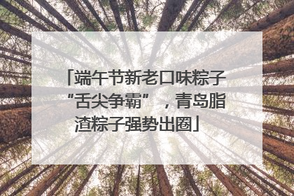 端午节新老口味粽子“舌尖争霸”，青岛脂渣粽子强势出圈
