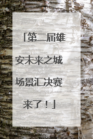 第二届雄安未来之城场景汇决赛来了！