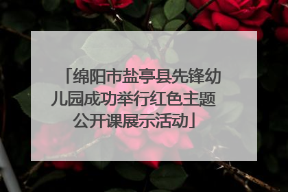 绵阳市盐亭县先锋幼儿园成功举行红色主题公开课展示活动
