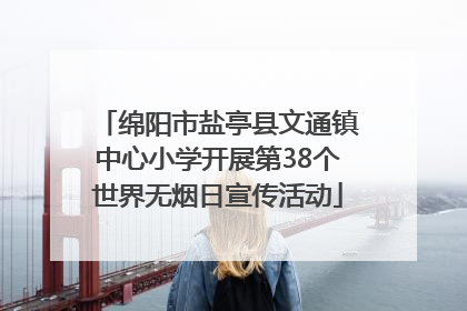 绵阳市盐亭县文通镇中心小学开展第38个世界无烟日宣传活动