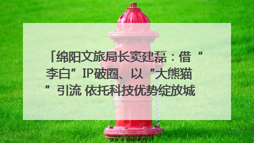 绵阳文旅局长窦建磊：借“李白”IP破圈、以“大熊猫”引流 依托科技优势绽放城市文旅魅力｜文旅局长说