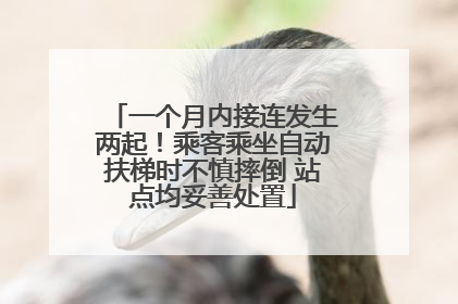 一个月内接连发生两起！乘客乘坐自动扶梯时不慎摔倒 站点均妥善处置