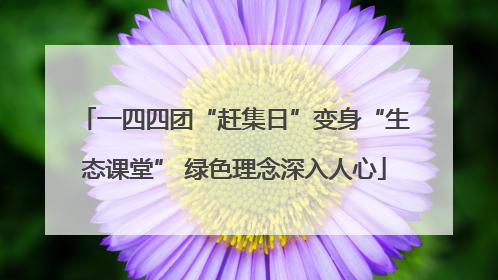 一四四团“赶集日”变身“生态课堂” 绿色理念深入人心