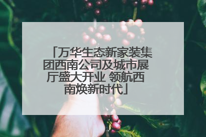 万华生态新家装集团西南公司及城市展厅盛大开业 领航西南焕新时代