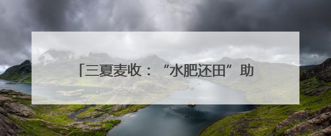 三夏麦收：“水肥还田”助力河南农民“减投增产”