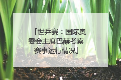 世乒赛：国际奥委会主席巴赫考察赛事运行情况