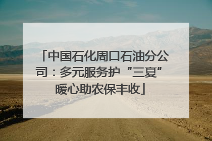 中国石化周口石油分公司：多元服务护“三夏” 暖心助农保丰收