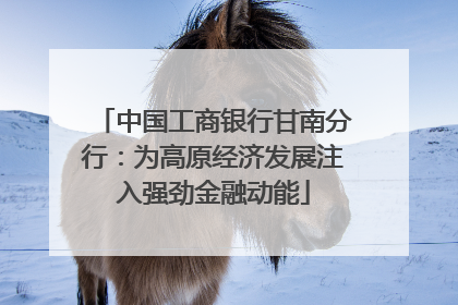 中国工商银行甘南分行：为高原经济发展注入强劲金融动能