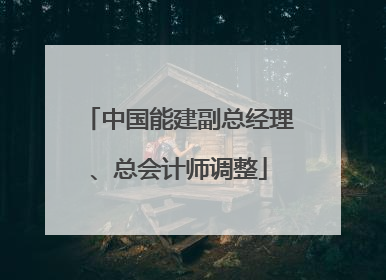 中国能建副总经理、总会计师调整