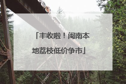 丰收啦！闽南本地荔枝低价争市