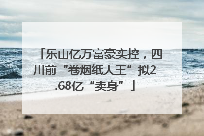 乐山亿万富豪实控，四川前“卷烟纸大王”拟2.68亿“卖身”