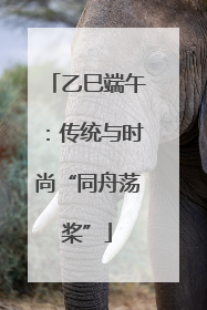 乙巳端午：传统与时尚“同舟荡桨”