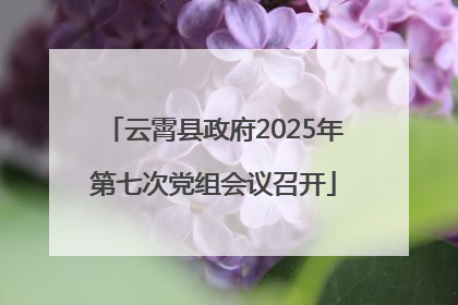 云霄县政府2025年第七次党组会议召开