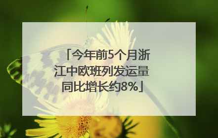 今年前5个月浙江中欧班列发运量同比增长约8%