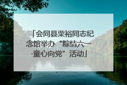 会同县粟裕同志纪念馆举办“粽情六一·童心向党”活动