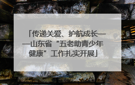 传递关爱、护航成长——山东省“五老助青少年健康”工作扎实开展