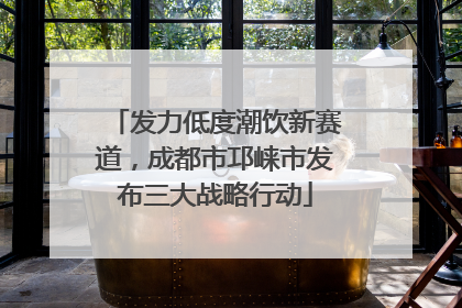 发力低度潮饮新赛道，成都市邛崃市发布三大战略行动