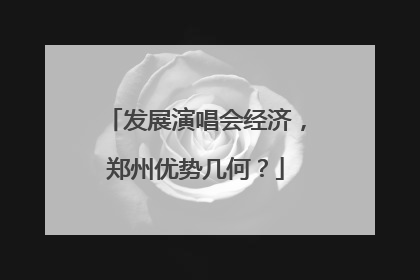 发展演唱会经济，郑州优势几何？