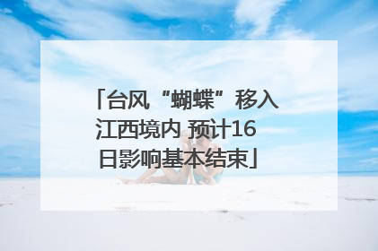 台风“蝴蝶”移入江西境内 预计16日影响基本结束