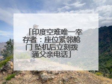 印度空难唯一幸存者：座位紧邻舱门 坠机后立刻拨通父亲电话