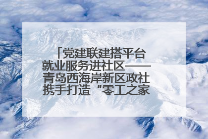 党建联建搭平台 就业服务进社区——青岛西海岸新区政社携手打造“零工之家”就业服务新阵地
