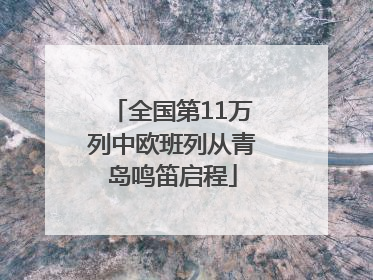 全国第11万列中欧班列从青岛鸣笛启程