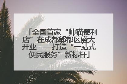 全国首家“帅猫便利店”在成都郫都区盛大开业——打造“一站式便民服务”新标杆
