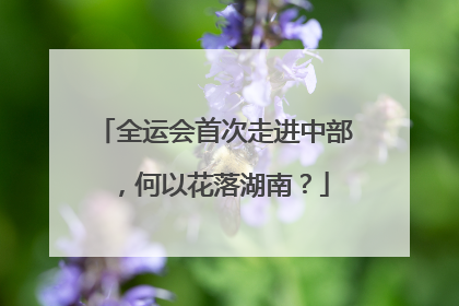 全运会首次走进中部，何以花落湖南？