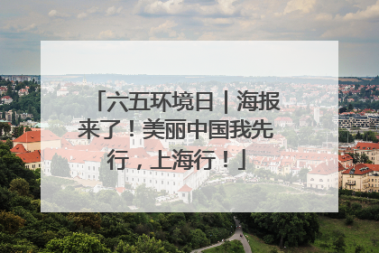 六五环境日｜海报来了！美丽中国我先行，上海行！