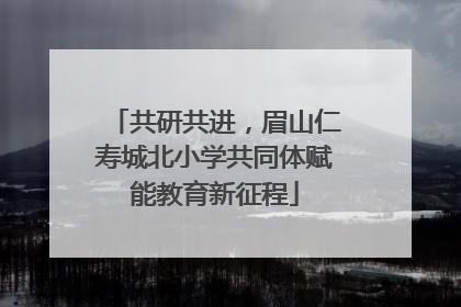 共研共进，眉山仁寿城北小学共同体赋能教育新征程