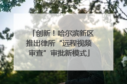 创新！哈尔滨新区推出律所“远程视频审查”审批新模式