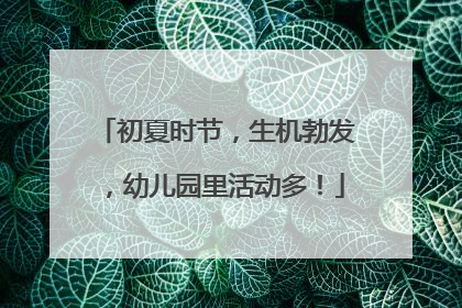 初夏时节，生机勃发，幼儿园里活动多！